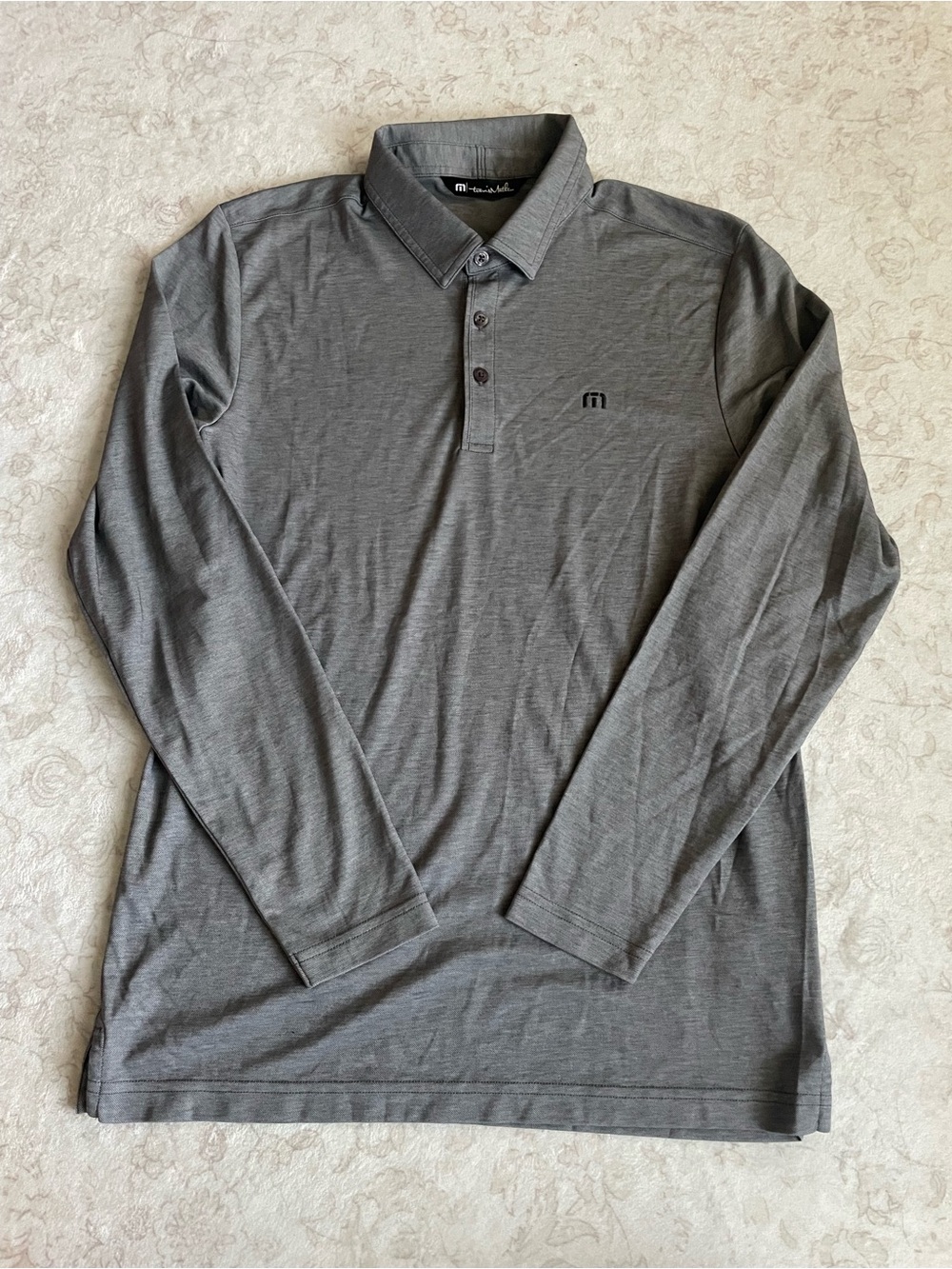 Travis Mathew Long Sleeve Polo - Gray